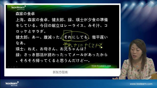 新东方新标准日语高级讲练结合（标清视频）