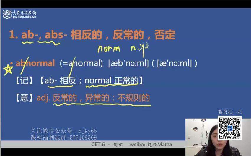 2020年12月刘晓艳团队六级词汇语法（高清视频）