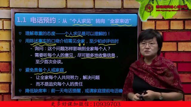 龙迪教授 针对青少年心理问题的家庭治疗技巧