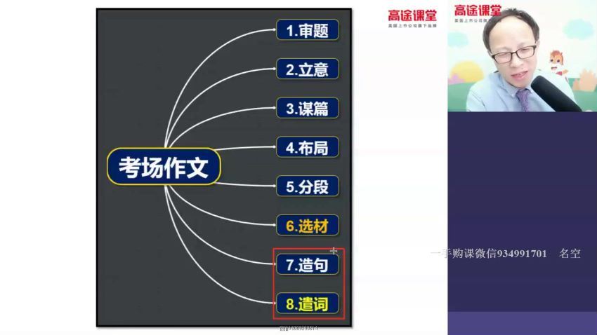 高途2020王先意初一语文寒假班（高清视频）